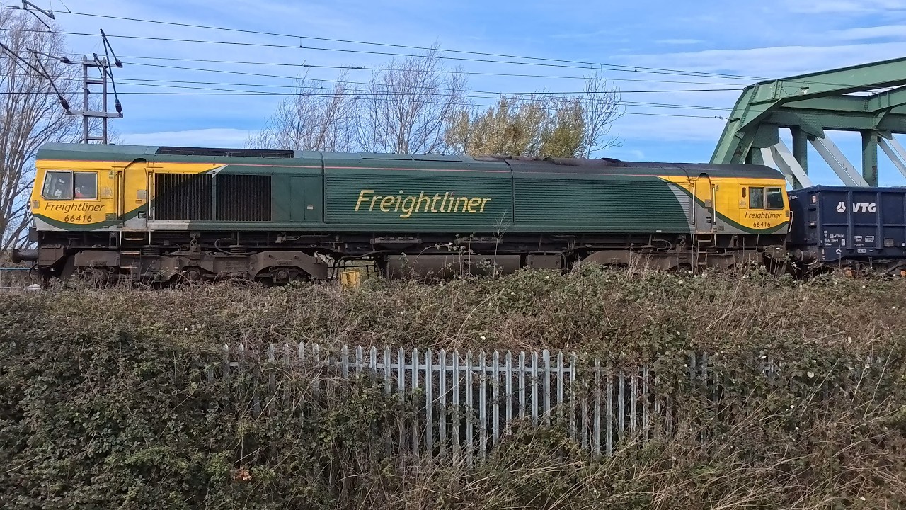 Freightliner 66416 - 6M55 Chesterton Junction Fhh to Wembley Receptions 1-7 on 13.03.2026