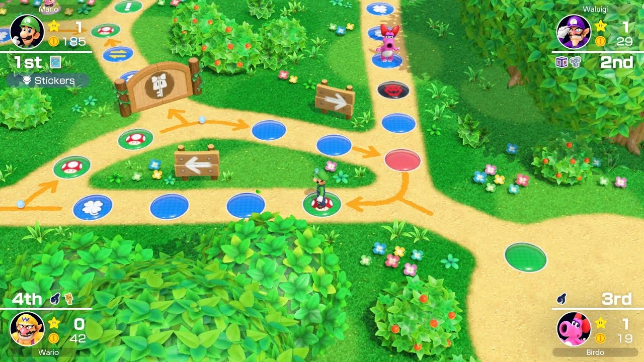 Mario Party Superstars #550 Woody Woods Luigi vs Birdo vs Wario vs Waluigi