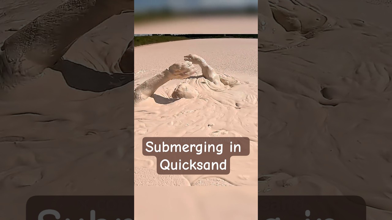 submerging in white mud #quicksand #mud #shorts