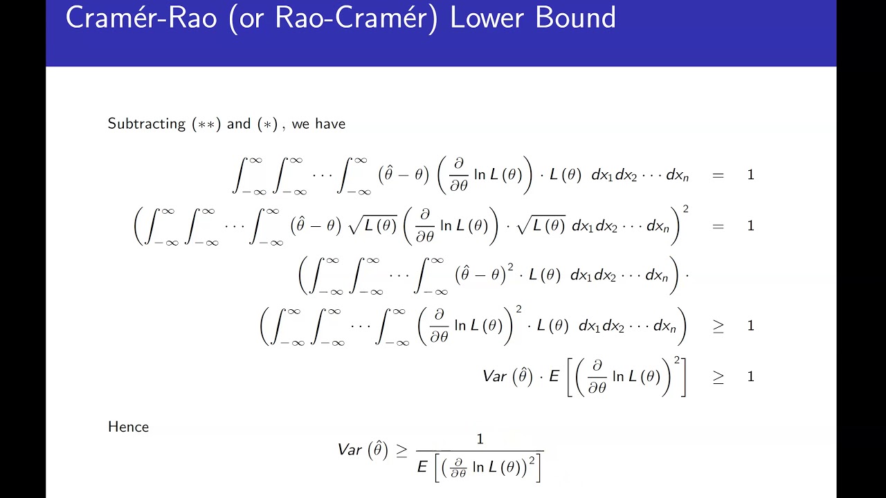 Cramer Rao Inequality