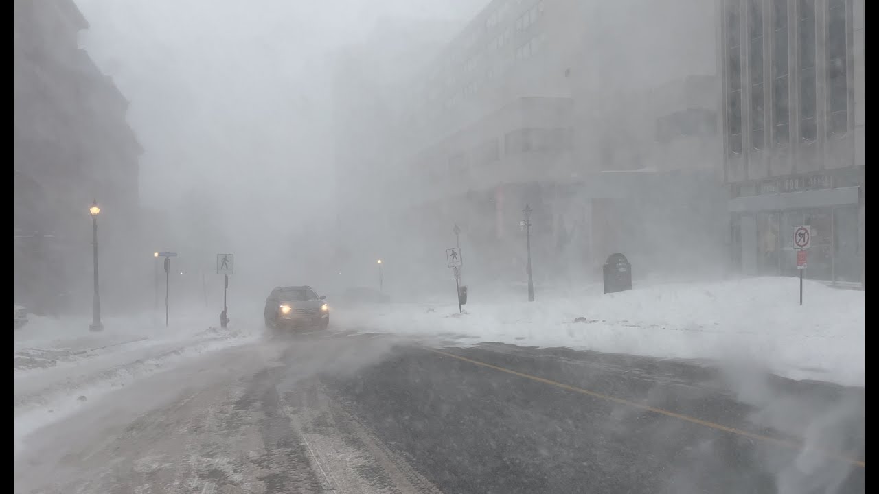 Winter Storm | Blizzard | Jan 29 2022 | Saint John | New Brunswick | Canada | 4K UHD