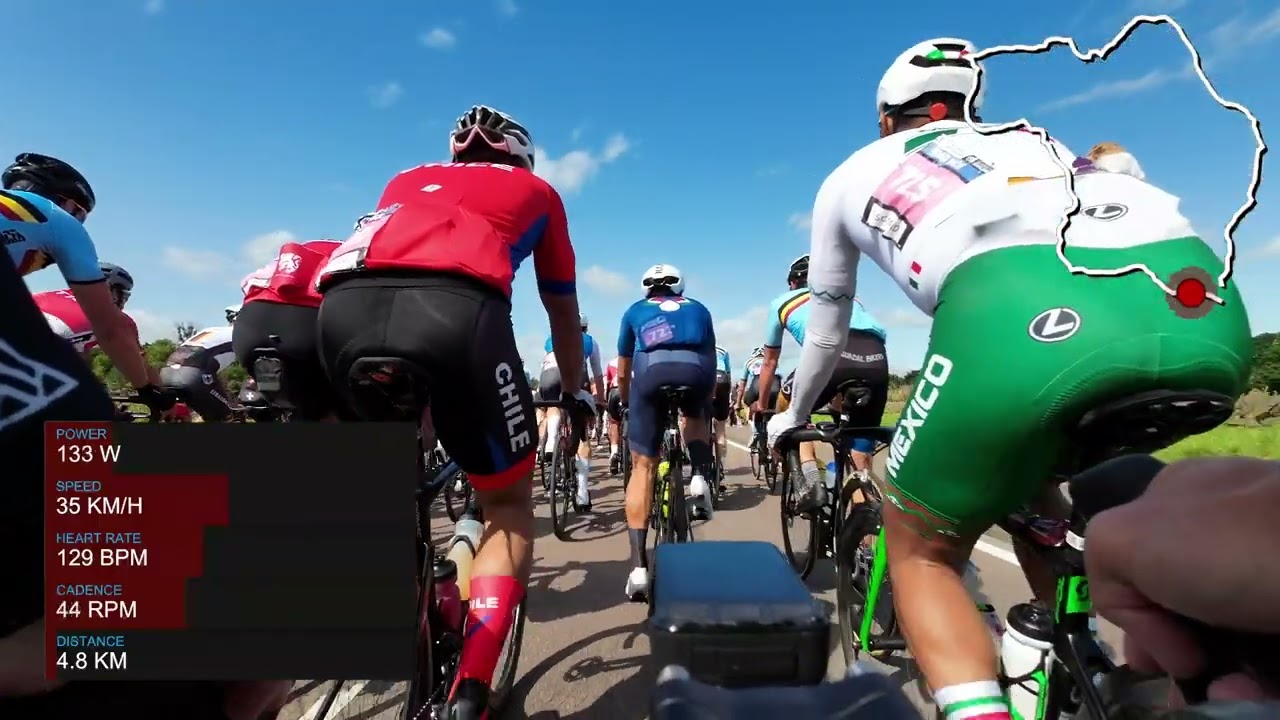 UCI Gran Fondo World Championship 2023 Glasgow Full Race (M35-39) with Data (160km / 1900m)