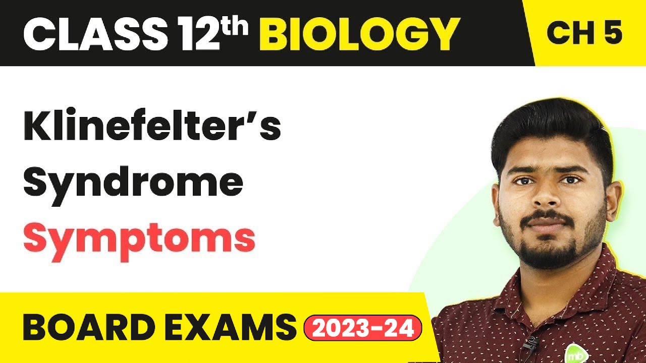 Klinefelters Syndrome - Principles of Inheritance and Variation | Class 12 Biology Ch 5 NCERT/NEET