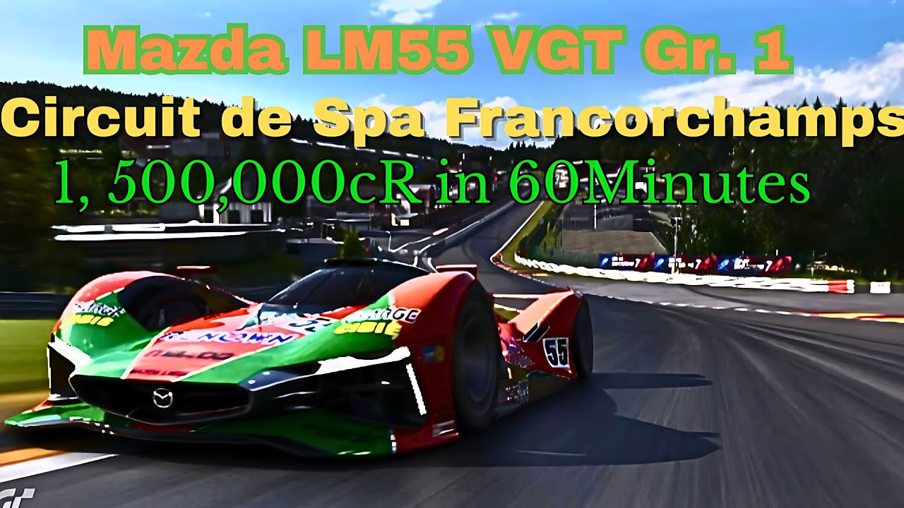 GT7|Mazda LM55 VGT|WTC 800PP Tune|Spa 1 hour endurance|V1.59