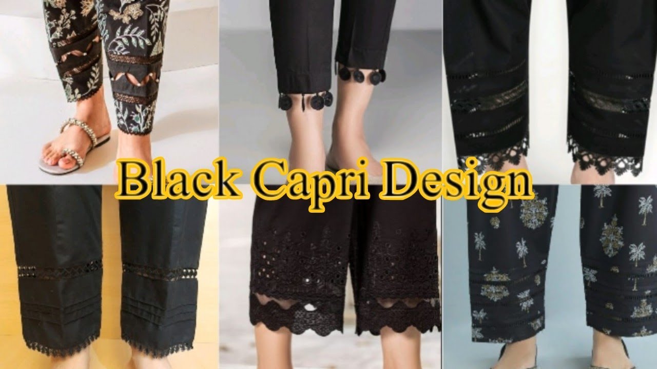 Black capri design2025llCapri designllblack capri designs with lace ll printed capri designs