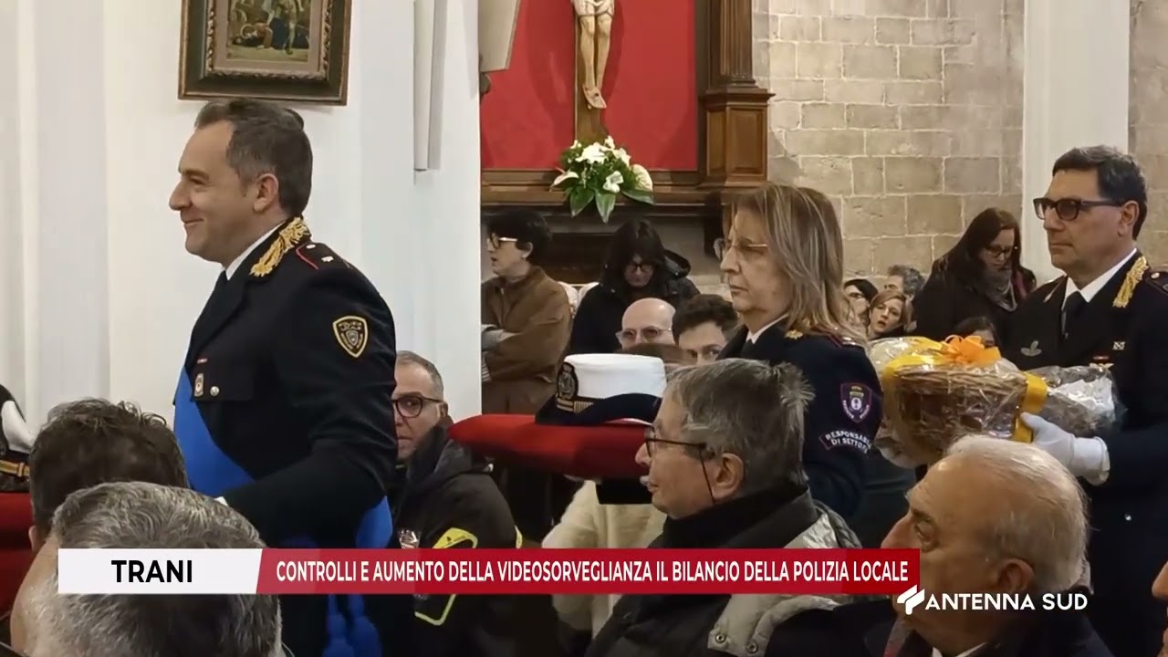 25 GENNAIO 2026 TRANI CONTROLLI E AUMENTO DELLA VIDEOSORVEGLIANZA IL BILANCIO DELLA POLIZIA LOCALE