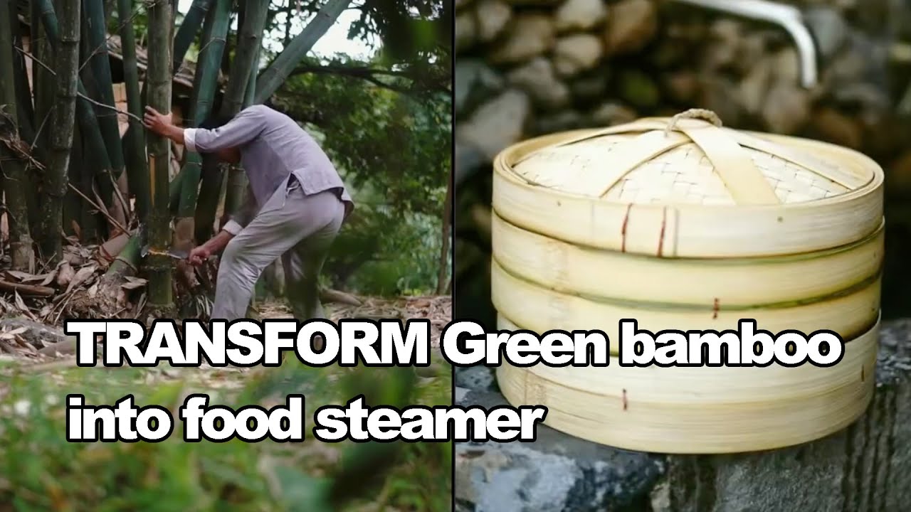 Homemade DIY | TRANSFORM Green bamboo into food steamer | refinishing wood furniture