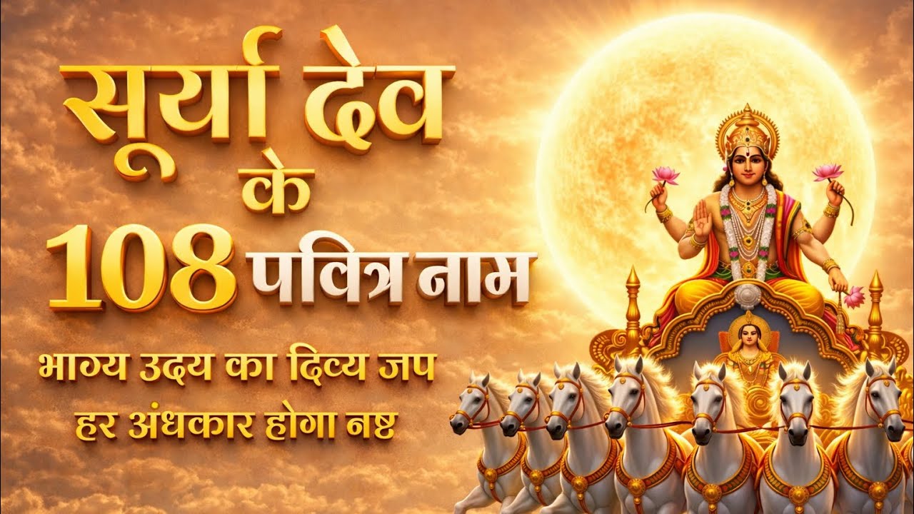 सूर्य देव के दिव्य 108 नाम | प्रातःकाल विशेष स्तुति | Surya Dev 108 Naam | Powerful Names of Sun God