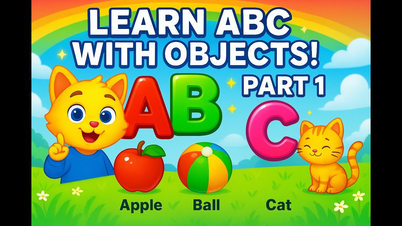 🎉 ABC Learning for Toddlers | A to Z Alphabet Flashcards 🎉 | Part 1