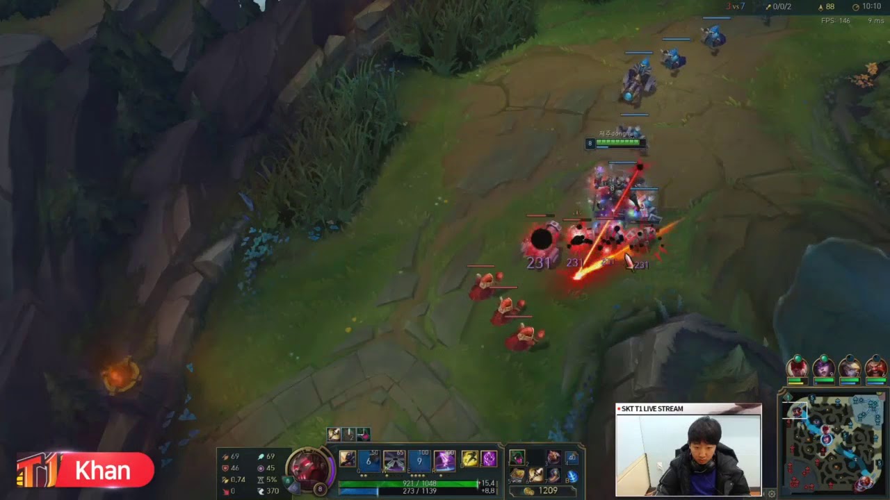 SKT Khan stream Vik'Tor, KDA 14/10/8. Dec 10, 2018