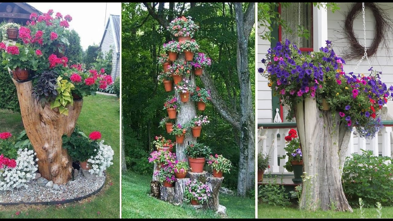 30 Amazing Tree Stump Ideas for the Garden | garden ideas