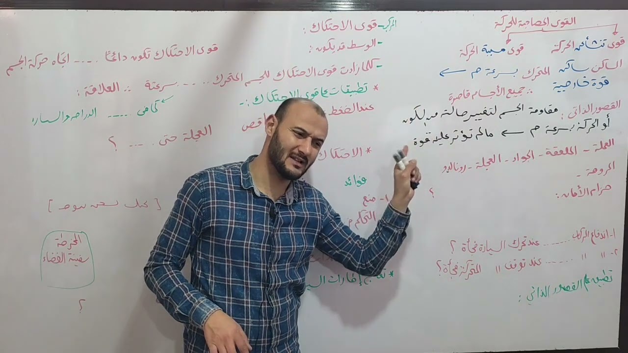 القوى المصاحبة للحركة كاملاً علوم أولى إعدادي #أحمد_عطية