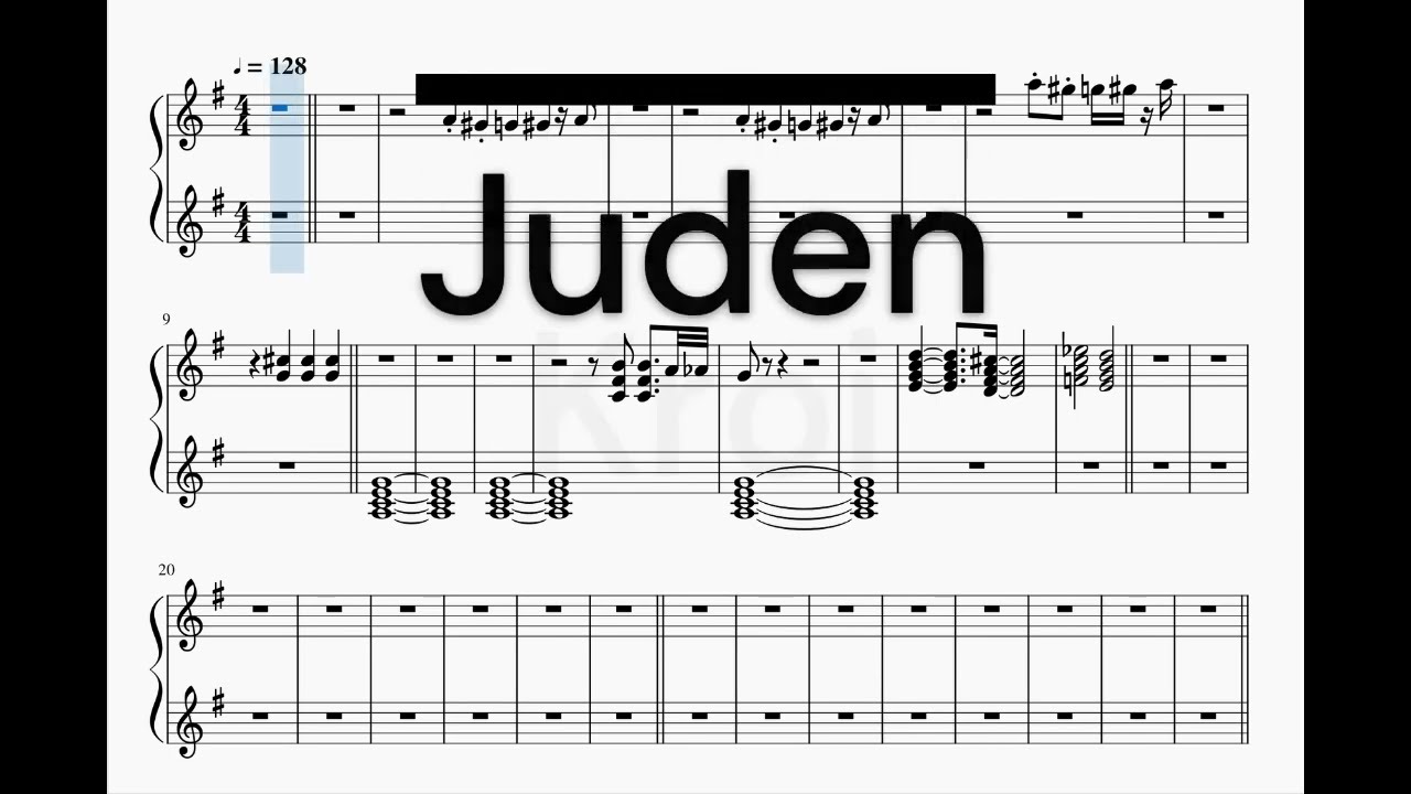 【キーボードパート】Juden / Kroi【楽譜】