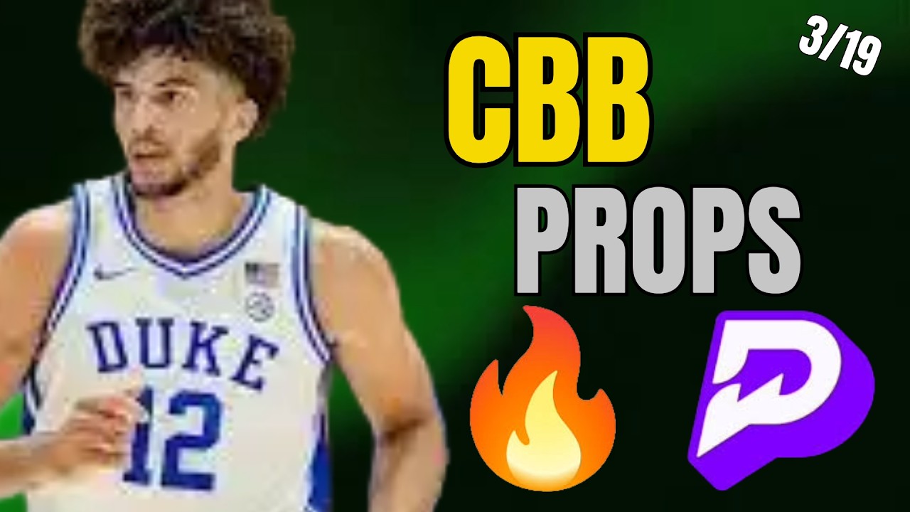 (7-1 RUN!) BEST CBB PRIZEPICKS THURSDAY 3/19/26 | FREE PICKS | PLAYER PROPS TODAY! | HUGE CBB RUN!!!