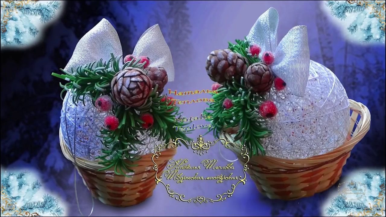 Еловая веточка и шишки из фоамирана для новогоднего декора/Spruce twig and cones of foamiran for New