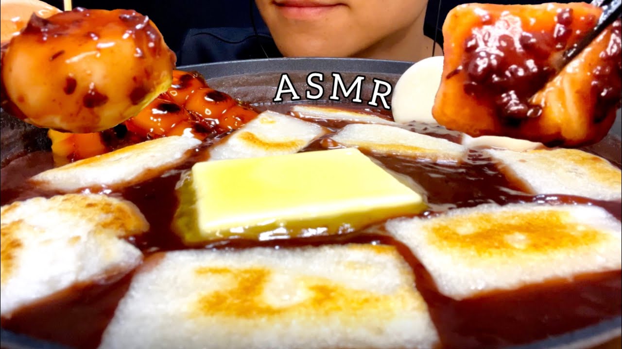 【咀嚼音】まだお正月気分で特製バターぜんざいを食べる！/ASMR/EatingSounds/Mukbang/먹방