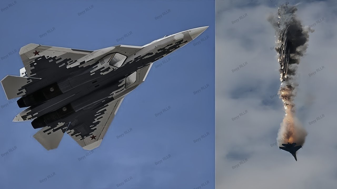 13 Minutes Ago! A US F-35 Fighter Jet Was Shot Down by a SU-57. Look What Happened!