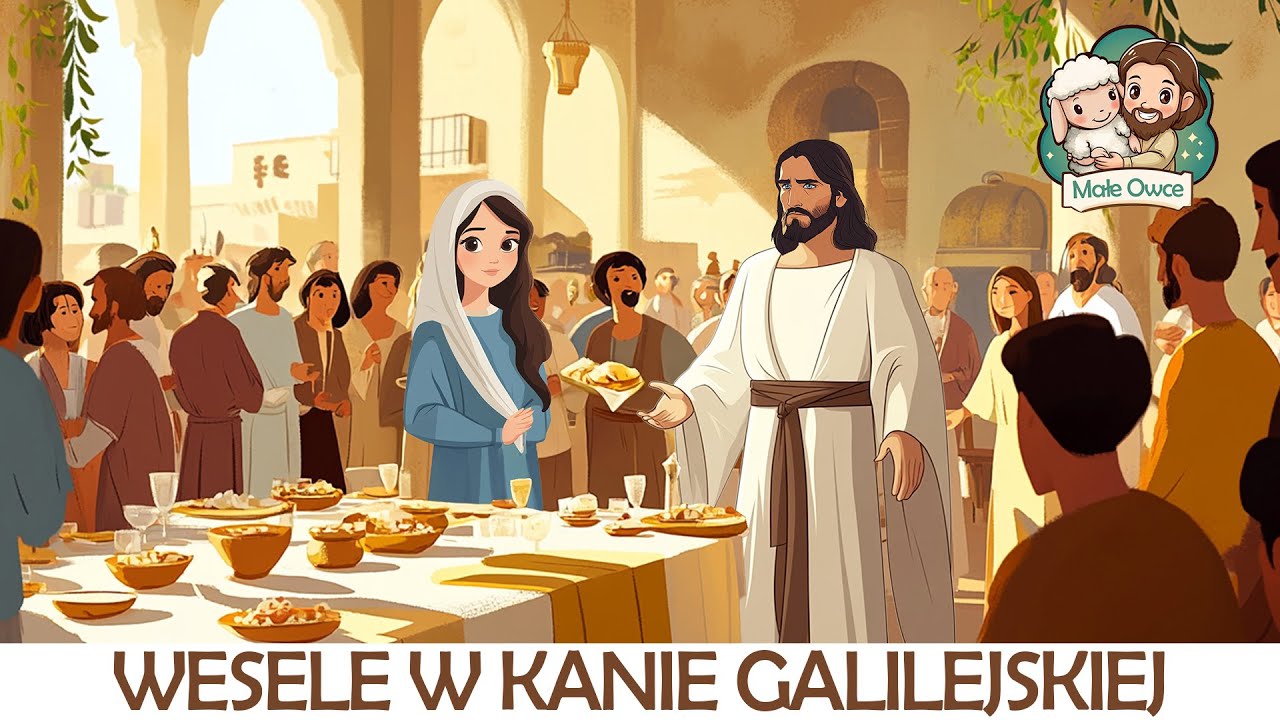 Wesele w Kanie Galilejskiej – Pierwszy Cud Jezusa - dla Najmłodszych - Jezus zamienia wodę w wino