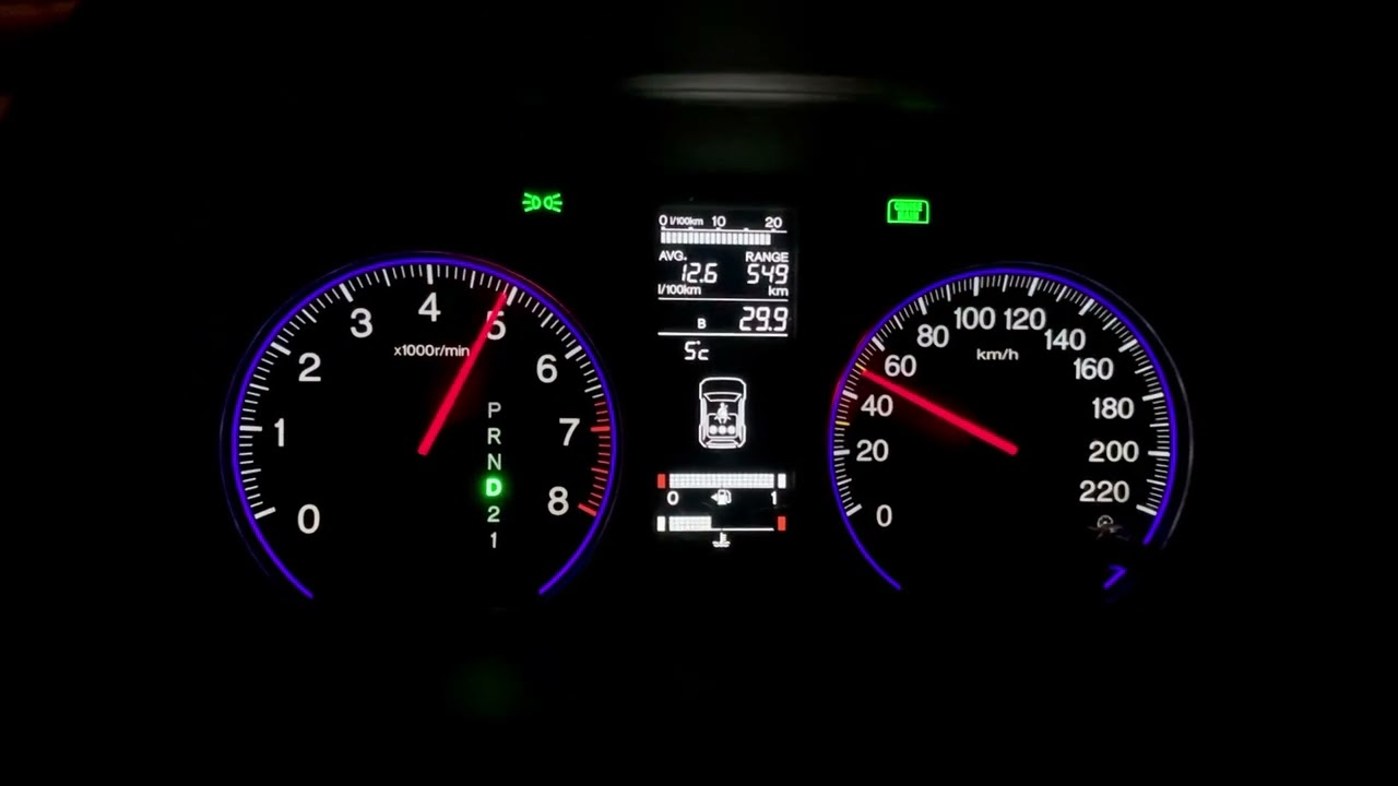 Honda CRV III 2009, 2.0 150km AT acceleration 0-100km/h