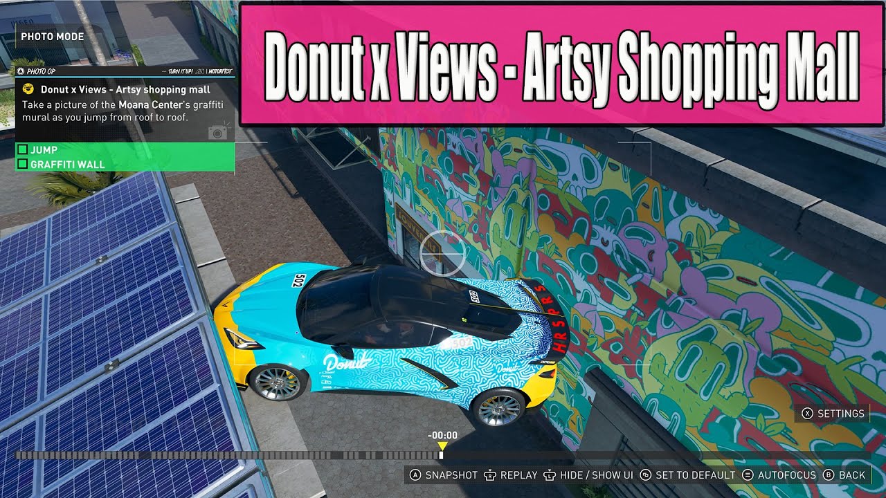 The Crew Motorfest Photo Ops Donut x Views - Artsy Shopping Mall