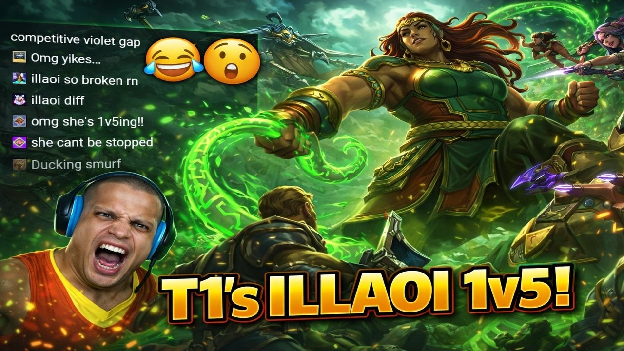 TYLER1 DESTROYS ENEMY TEAM 1v5s with Illaoi 🤯🤯🤯