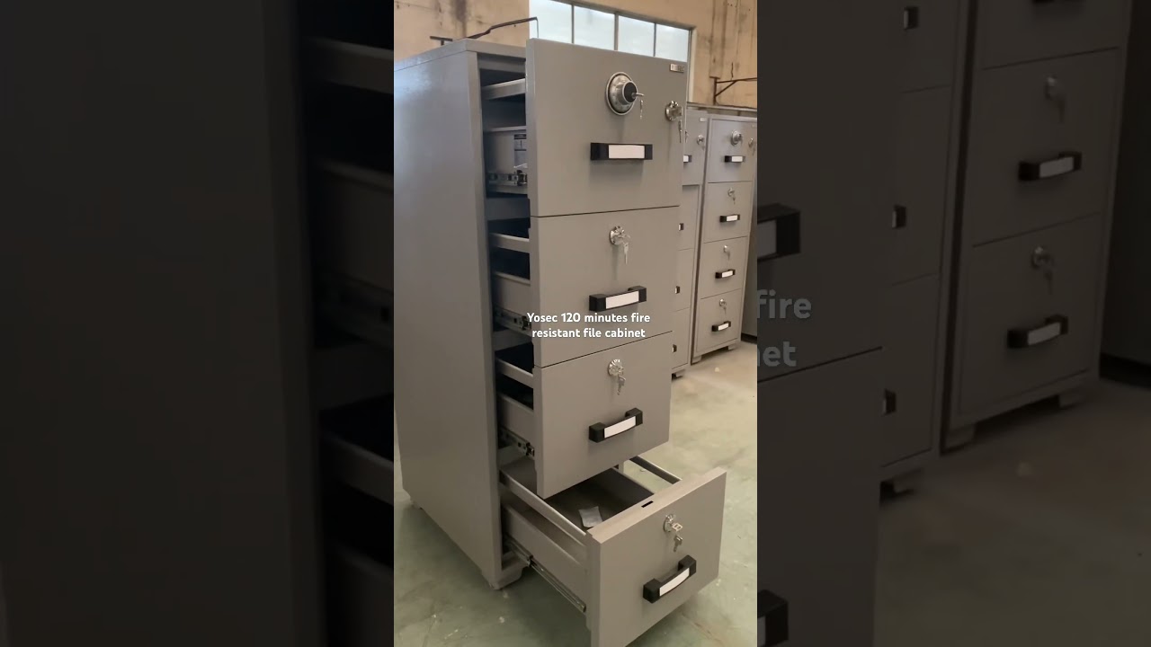 Yosec high security fire resistant  4 drawer file cabinet with 2hour fire protection #filecabinet#