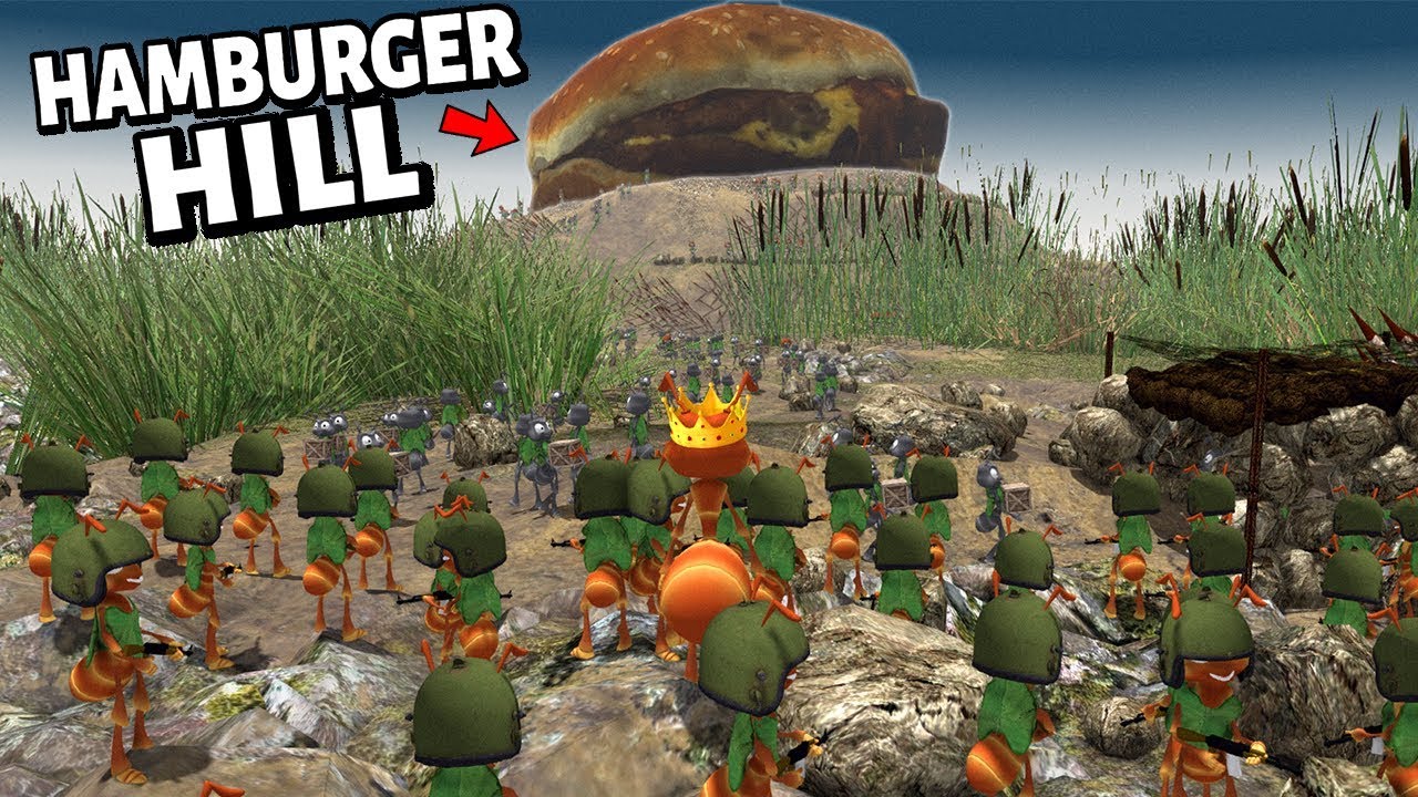The Battle Of 'Hamburger Hill' | The ANT Colonies FIGHT for FOOD ! NEW ANT Battle Simulator