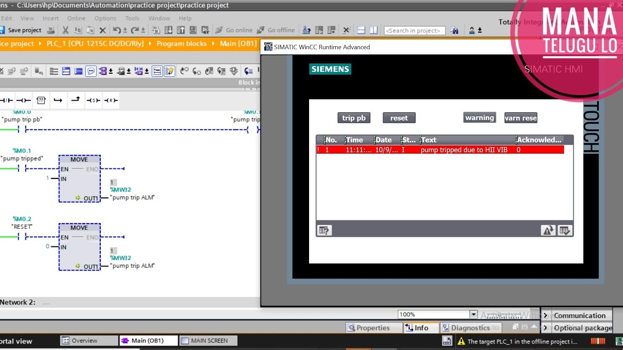 HOW TO CREATE AN DISCRETE ALARM IN HMI WITH PLC | ALARMS IN HMI PROGRAMMING 