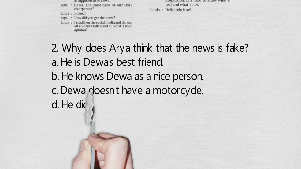 2. Why does Arya think that the news is fake?