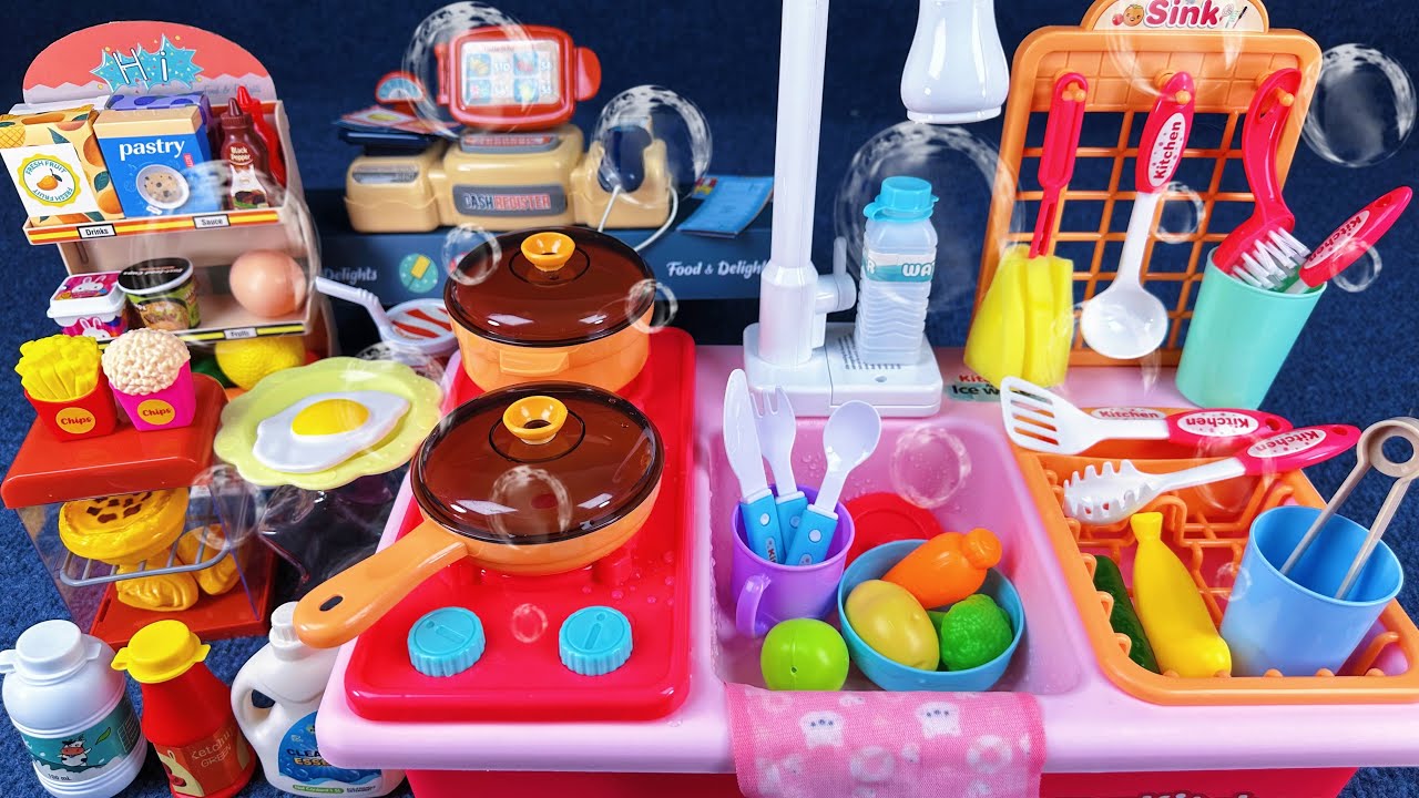 12 Minutes Satisfying with Unboxing Kitchen Sink Pool Play Set Review Toys | ASMR