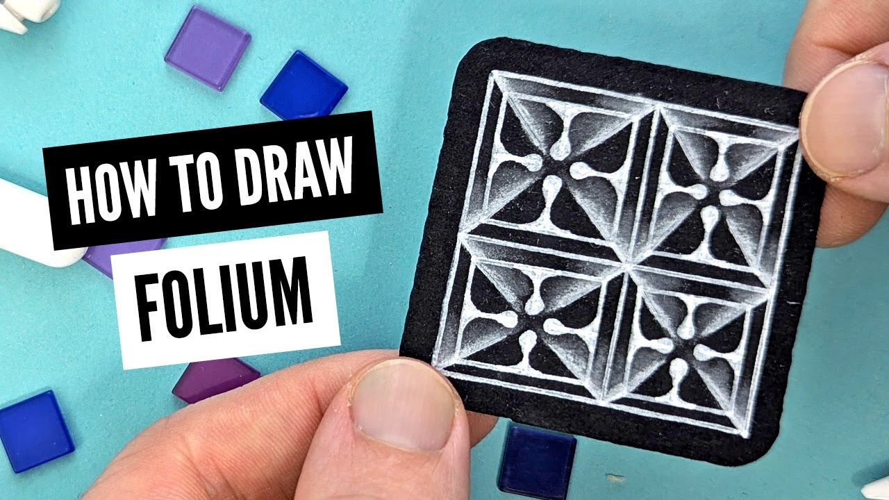 How To Draw FOLIUM by Tom&agrave;s Padr&oacute;s | Zentangle Pattern Tutorial Step by Step