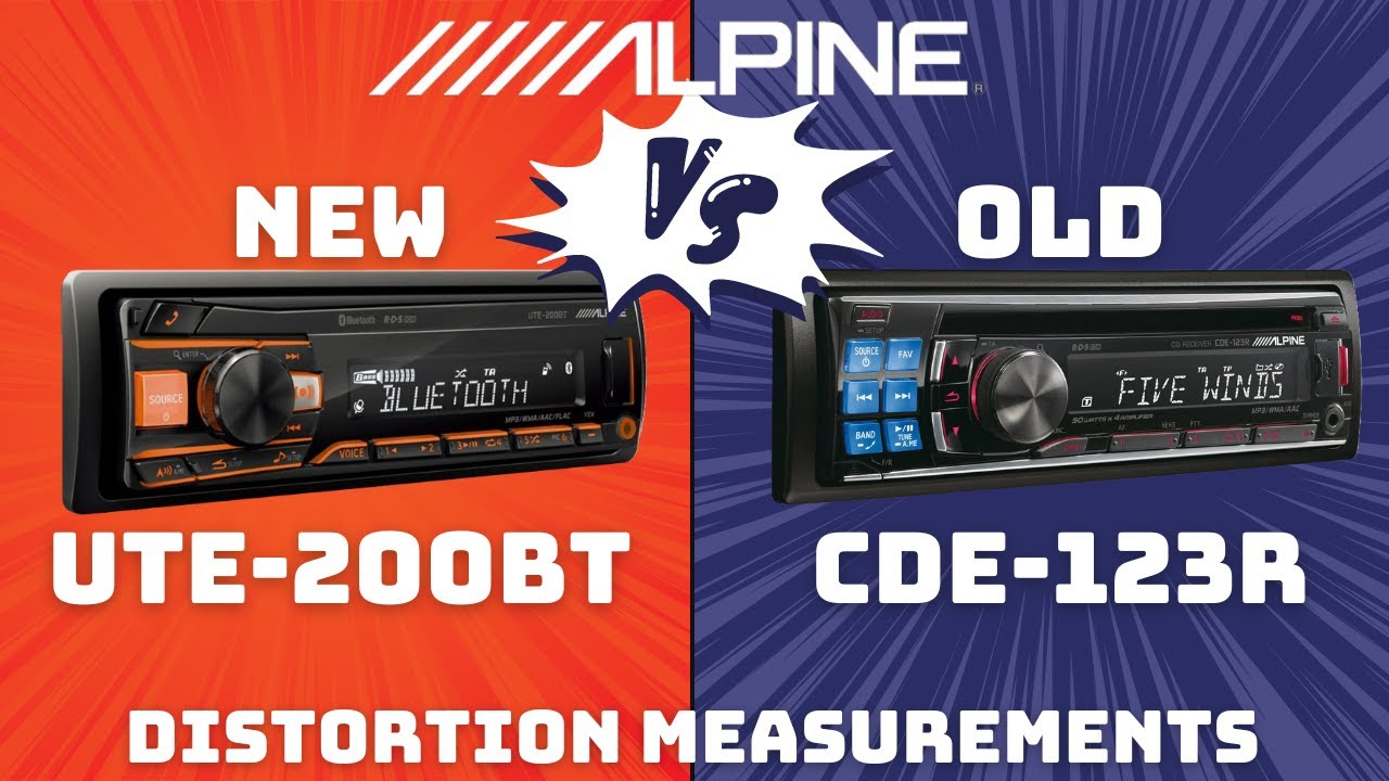 Alpine UTE-200BT vs CDE-123R distortion measurements