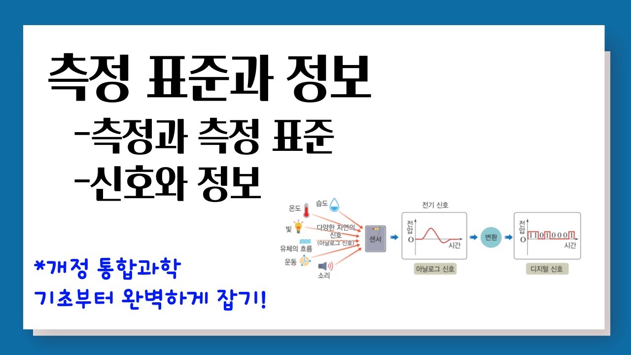 [개정 통합과학] 측정 표준과 정보ㅣ측정과 측정 표준, 신호와 정보