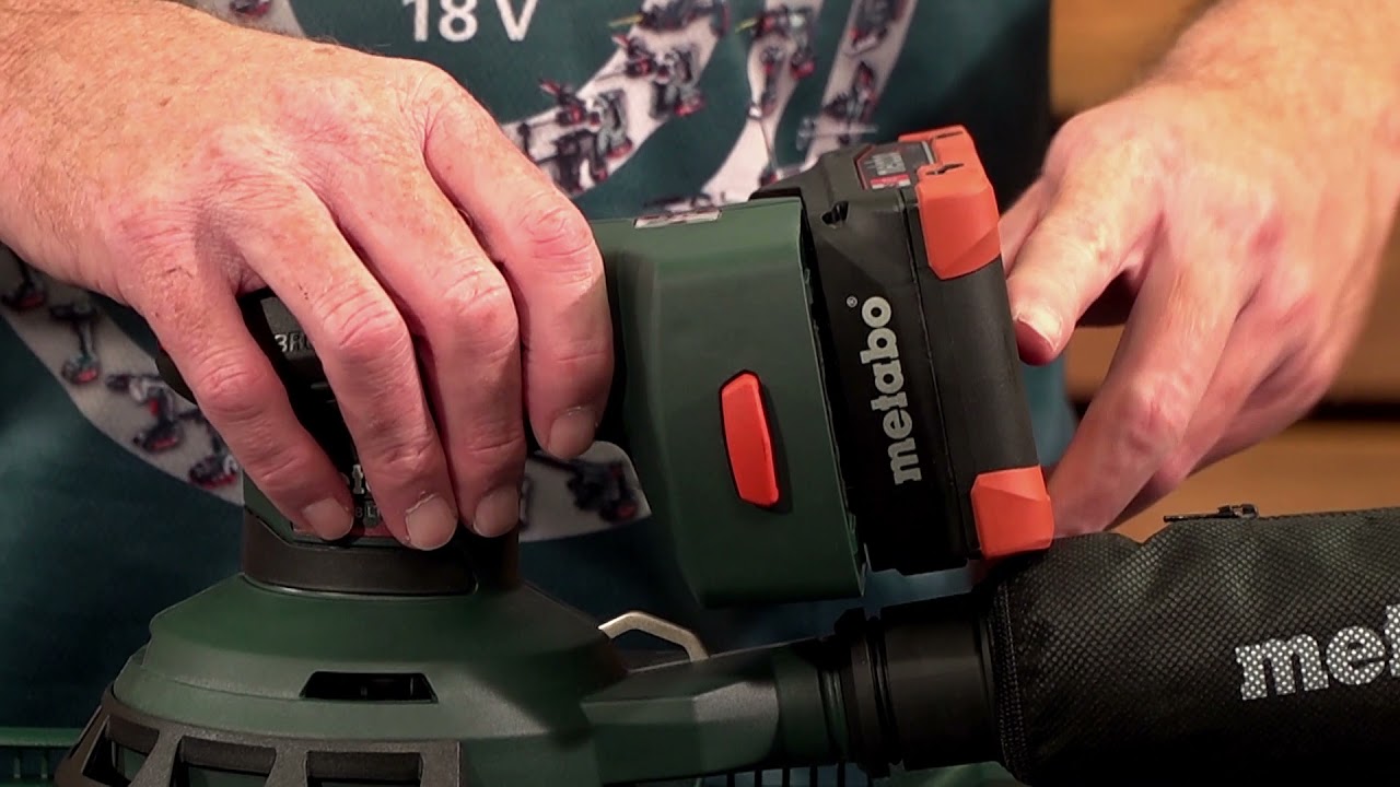 SXA 18 LTX 125 BL Cordless Random Orbital Sander Scope of Delivery - Metabo