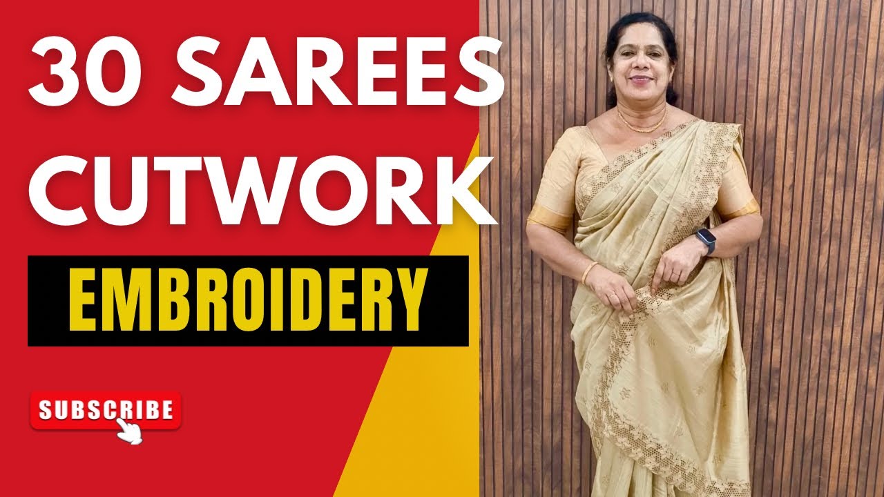 F1042 | 30 Cutwork Sarees | Collection has something for every saree lover | Fiyon Sarees Online