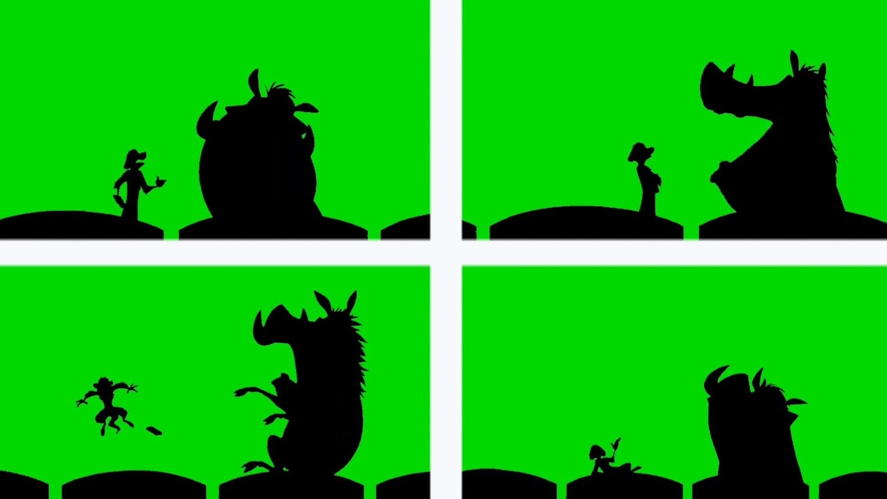 Timon and Pumbaa at the Cinema Green Screen Collection