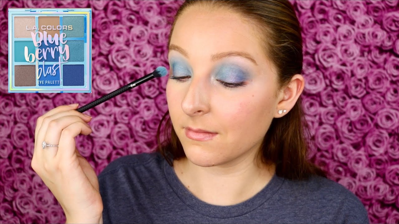 LA COLORS BLUE BERRY BLAST FRUITY FUN EYESHADOW PALETTE TUTORIAL, SWATCHES & REVIEW