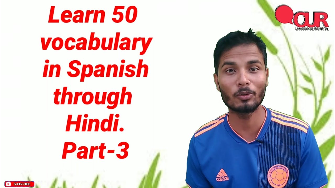 Lesson.53/#Learn_50_important_and_easy_vocabulary_in_Spanish through HINDI part 3