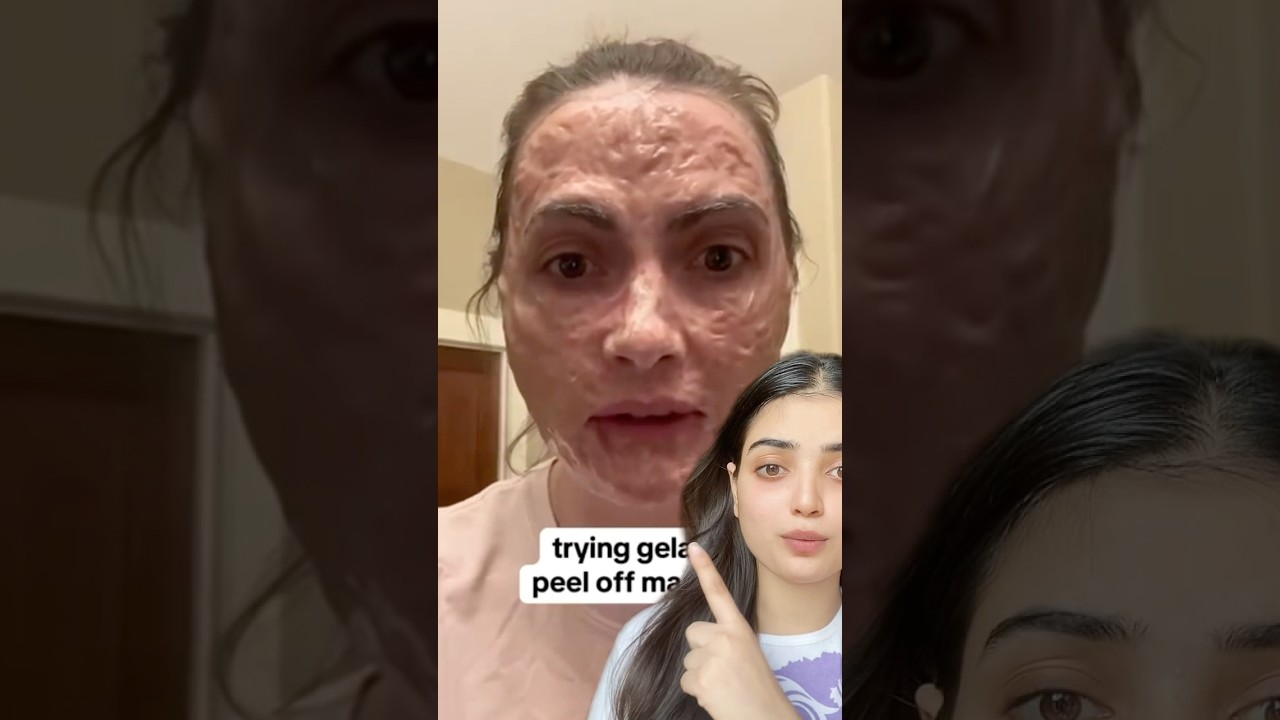 ￼gelatine peel off mask #shorts#youtube