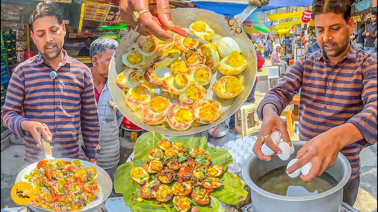 Desi Jharkhandi Style Boiled Eggs Chakna Making In Ranchi Rs. 15/- Only l Ranchi Street Food