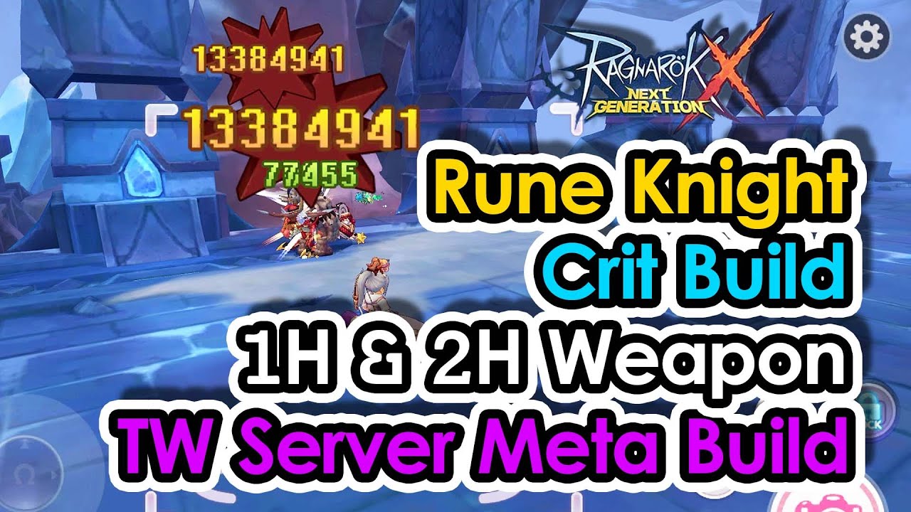 [ROX] Rune Knight CRIT Build 2H Weapon & also 1H Weapon Special TW Server Meta Build | KingSpade