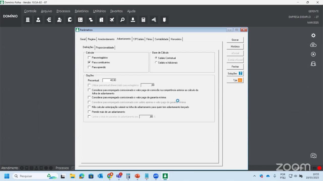 Adiantamento Salarial: Aprenda a configurar e calcular adiantamento salarial para os empregados.