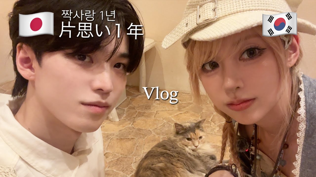 [日韓カップル] 片思いの時、言えなかった本音はある？ ジブリ風の猫カフェデート