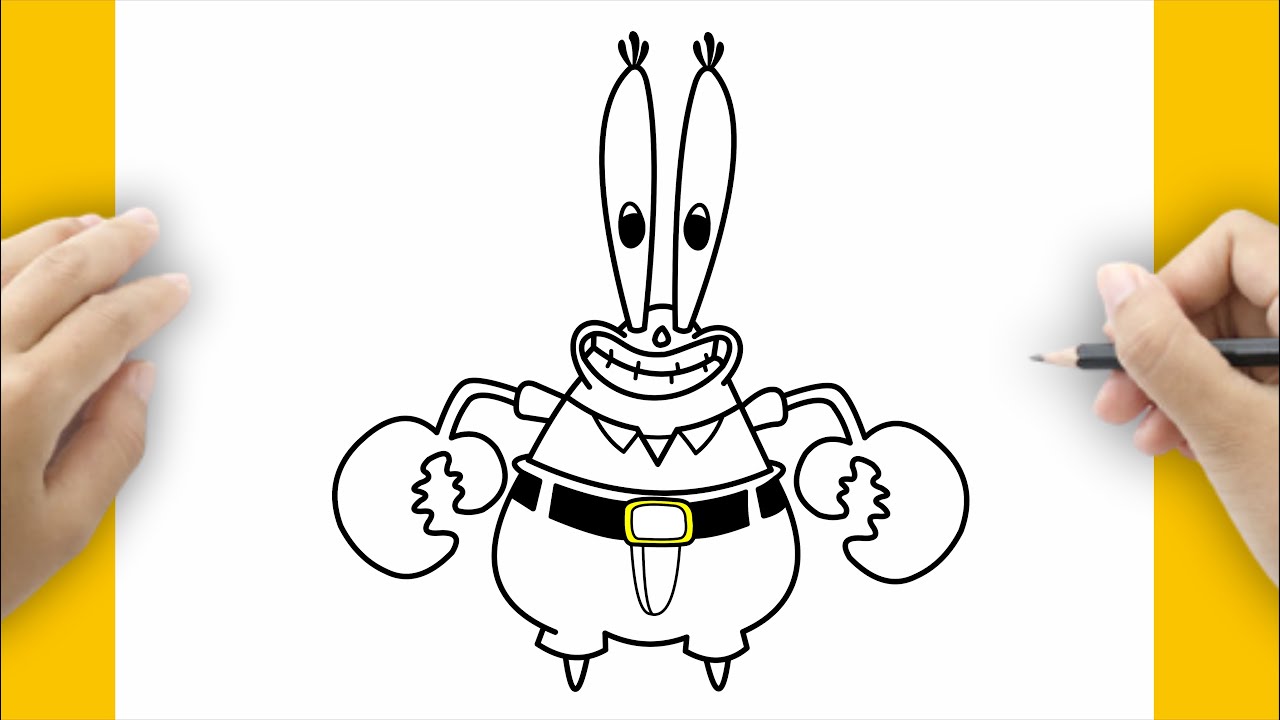 HOW TO DRAW MR  KRABS FROM SPONGEBOB
