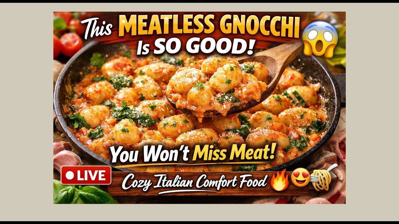 🔴 LIVE This Meatless Gnocchi Is So Good You Won’t Miss Meat 😱 | Cozy Italian Comfort Food