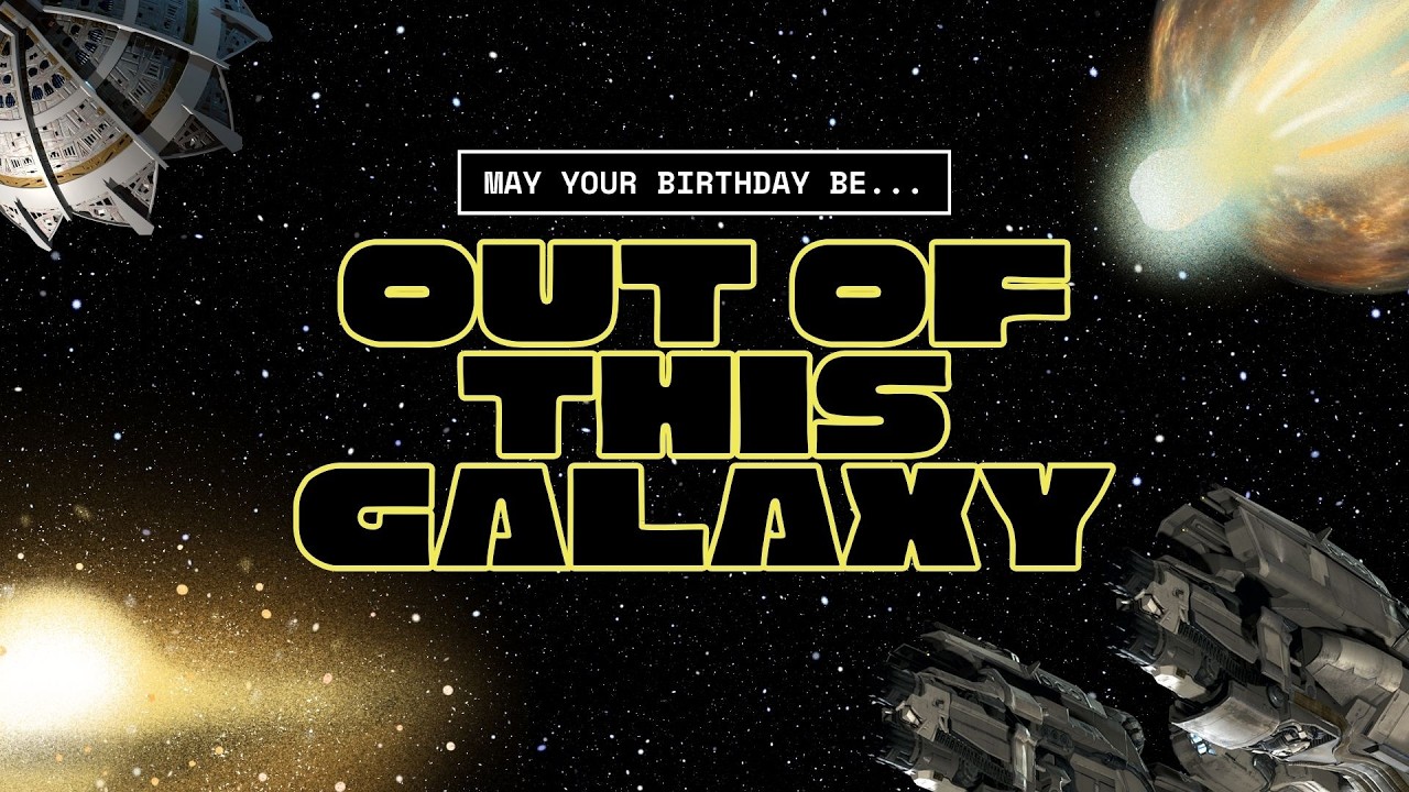 Space Happy Birthday Party TV Screen 🚀🎉 | 2 Hour Galaxy Kids Birthday Wallpaper with Music