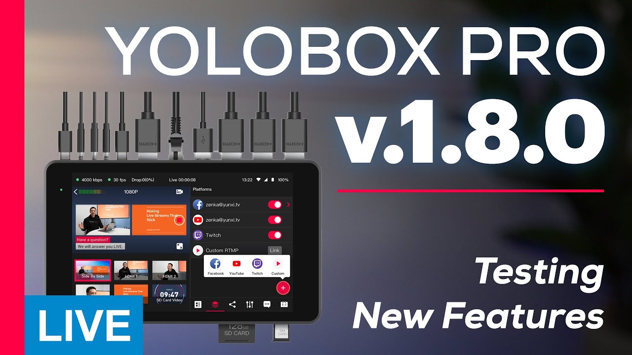 YoloBox Pro 1.8.0 Update - Lovely Audio Upgrades - LIVE
