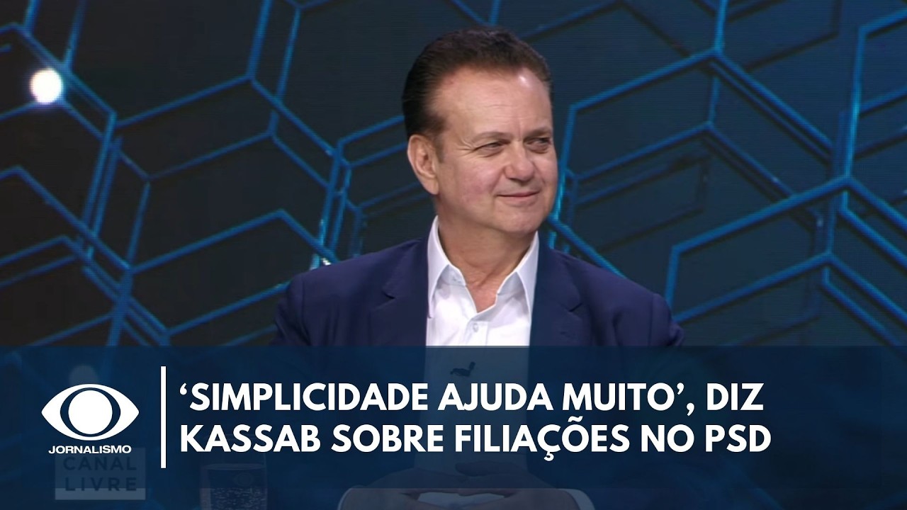 &lsquo;Simplicidade ajuda muito&rsquo;, diz Kassab sobre filia&ccedil;&otilde;es no PSD | Canal Livre