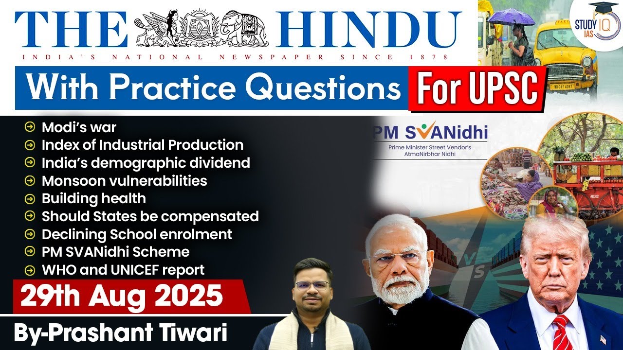 The Hindu Analysis | 29th August 2025 | The Hindu News Paper Today With Practice Questions