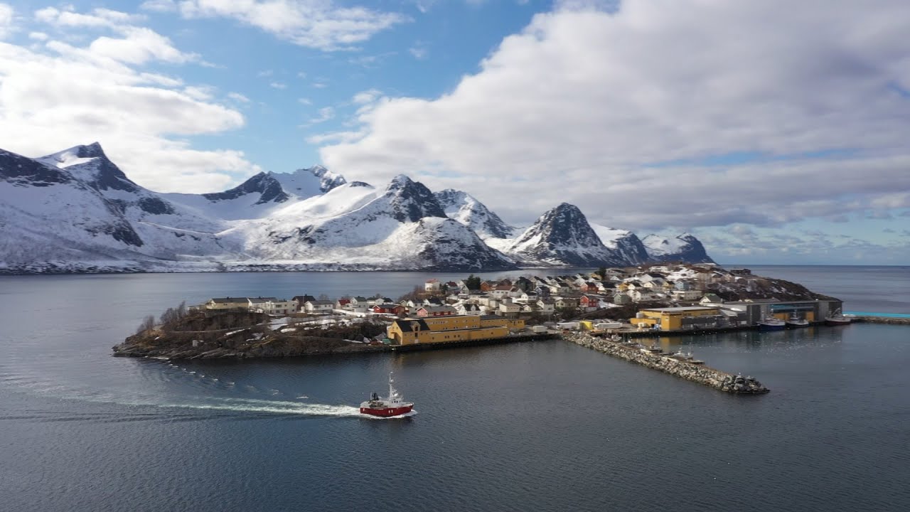 Senja island by drone